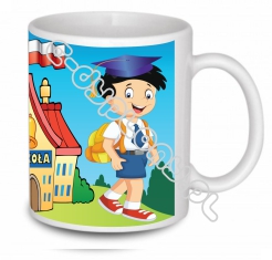 Kubek ceramiczny (dzieci, szkoła, flaga)