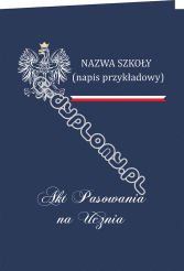 Teczka/okładka z kartonu ozdobnego z biało-czerwonym nadrukiem