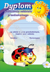 Dyplom ukończenia oddziału przedszkolnego (biedronka)