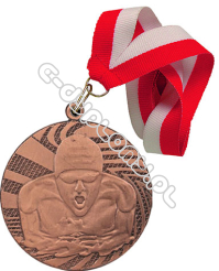 Medal brązowy "Pływanie" z wstążką