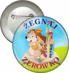 Przypinka "Żegnaj zerówko. Jeżyk"