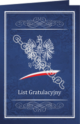 List gratulacyjny B5 z orłem