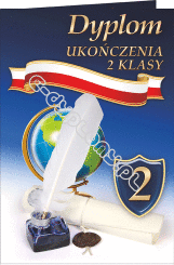 Dyplom B5 ukończenia 2 klasy szkoły podstawowej