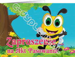 Zaproszenie na pasowanie na predszkolaka (Pszczółka)