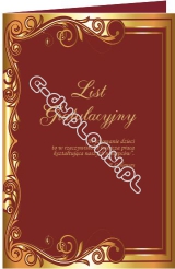 List gratulacyjny B5 (kolor bordo)