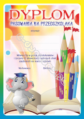 Dyplom pasowania na przedszkolaka (Słonik)