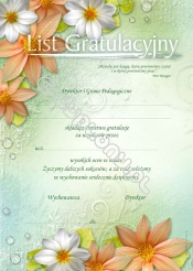 List gratulacyjny A4