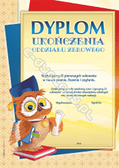 Dyplom ukończenia oddziału zerowego
