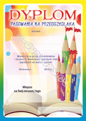 Dyplom pasowania na przedszkolaka z własnym logo