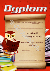 Dyplom za pilność i sukcesy w nauce