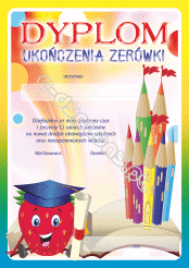 Dyplom ukończenia zerówki (poziomka)