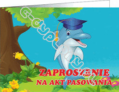 Zaproszenie na pasowanie na przedszkolaka (Delfinek)