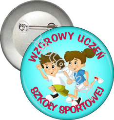 Przypinka wzorowego ucznia szkoły sportowej