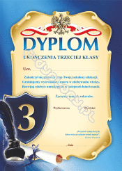 Dyplom A4 Ukończenia 3 Klasy SP