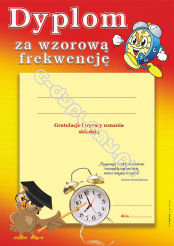 Dyplom za wzorową frekwencję