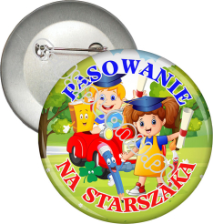 Przypinka "Pasowanie na starszaka. Dzieci."