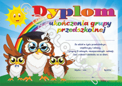 Dyplom ukończenia grupy przedszkolnej