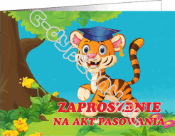 Zaproszenie na pasowanie na przedszkolaka (Tygrys)