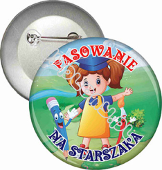 Przypinka "Pasowanie na starszaka (dziewczynka)"