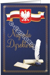 Teczka/etui Nagroda dyrektora (granatowa z piórkiem)