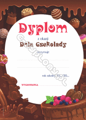 Dyplom z okazji Dnia Czekolady