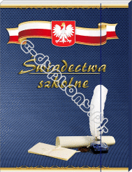Teczka z gumką "Świadectwa szkolne"