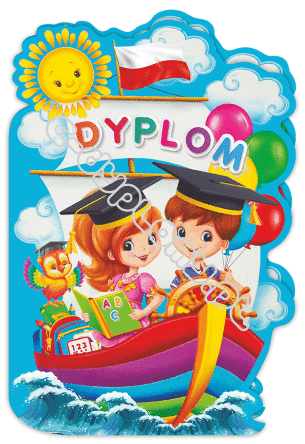 Dyplom Ukończenia Oddziału Przedszkolnego (dzieci, żaglowiec, podróż do szkoły)