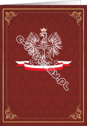 Teczka (etui) z godłem uniwersalna (bordowa)