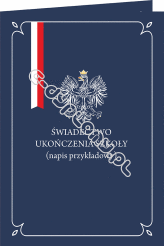Teczka/okładka z kartonu ozdobnego z biało-czerwonym nadrukiem