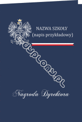 Teczka/okładka z kartonu ozdobnego z biało-czerwonym nadrukiem