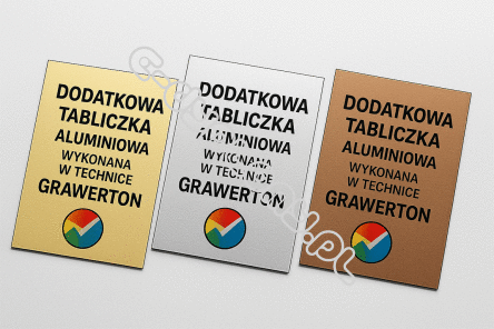 Tabliczka dodatkowa do pucharów i statuetek