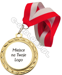 Medal złoty z ind. logo z wstążką