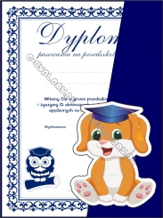 Dyplom Koperta z wkładką i emblematem "Piesek"