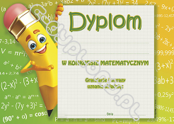 Dyplom za konkurs matematyczny 