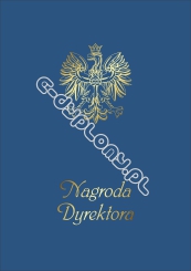 Oprawa introligatorska "Nagroda dyrektora" z godłem