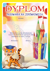 Dyplom pasowania na zerówkowicza (tygrysek)