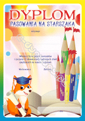 Dyplom pasowania na starszaka (lisek)