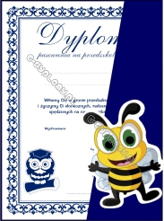 Dyplom Koperta z wkładką i pszczółką