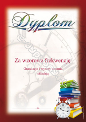 Dyplom za wzorową frekwencję