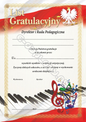 List gratulacyjny A4 (szkoła muzyczna)