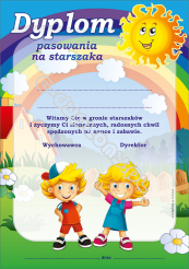 Dyplom pasowania na starszaka (dzieci)