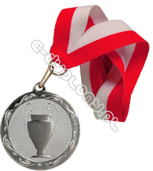 Medal srebrny 32mm z wstążką