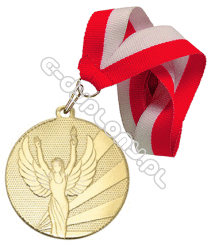 Medal 32mm złoty Wiktoria z wstążką