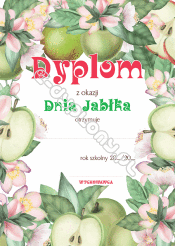 Dyplom z okazji Dnia Jabłka