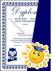 Dyplom Koperta A4 z emblematem "SŁONECZKO"