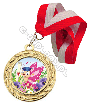 Medal złoty z wklejką 