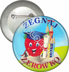 Przypinka "Żegnaj zerówko. Truskawka"