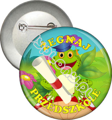 Przypinka "Żegnaj przedszkole - żabka"