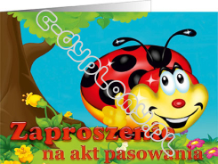 Zaproszenie na Akt Pasowania na Przedszkolaka (biedronka)