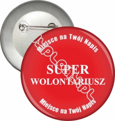 Przypinka "Super Wolontariusz"